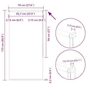 Roleta zatemňovací bílá 70x175 cm šířka látky 65,7 cm polyester - obrázek 18