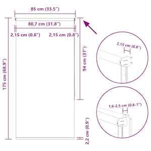 Roleta zatemňovací bílá 85x175 cm šířka látky 80,7 cm polyester - obrázek 18