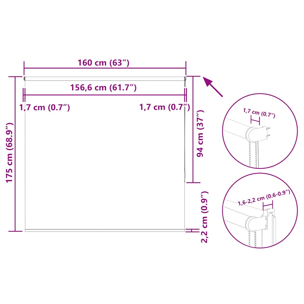 Roleta zatemňovací bílá 160x175cm šířka látky 156,6cm polyester - obrázek 18