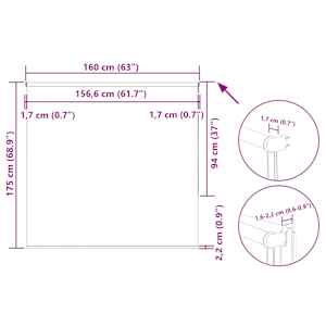 Roleta zatemňovací bílá 160x175cm šířka látky 156,6cm polyester - obrázek 18