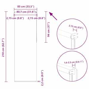 Roleta zatemňovací bílá 85x210 cm šířka látky 80,7 cm polyester - obrázek 18