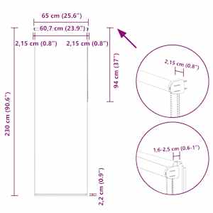 Roleta zatemňovací bílá 65x230 cm šířka látky 60,7 cm polyester - obrázek 18