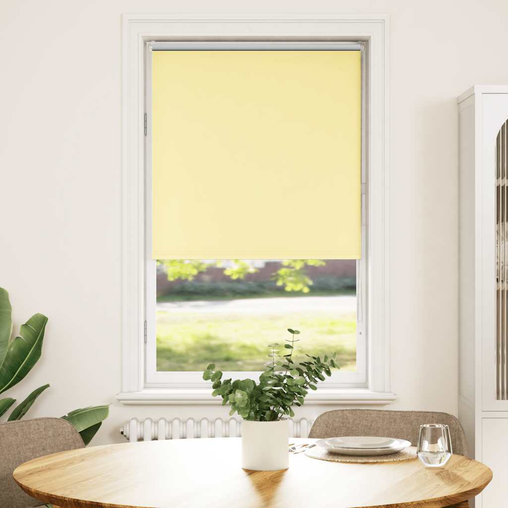 vidaXL Jaluză cu role opace galben 75x130 cm lățime material 70,7 cm