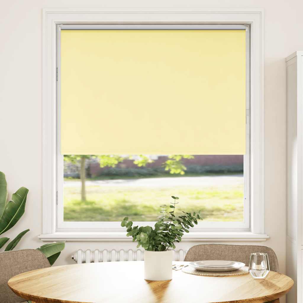 vidaXL Rolgordijn 95x130 cm stofbreedte 90,7 cm verduisterend geel afbeelding