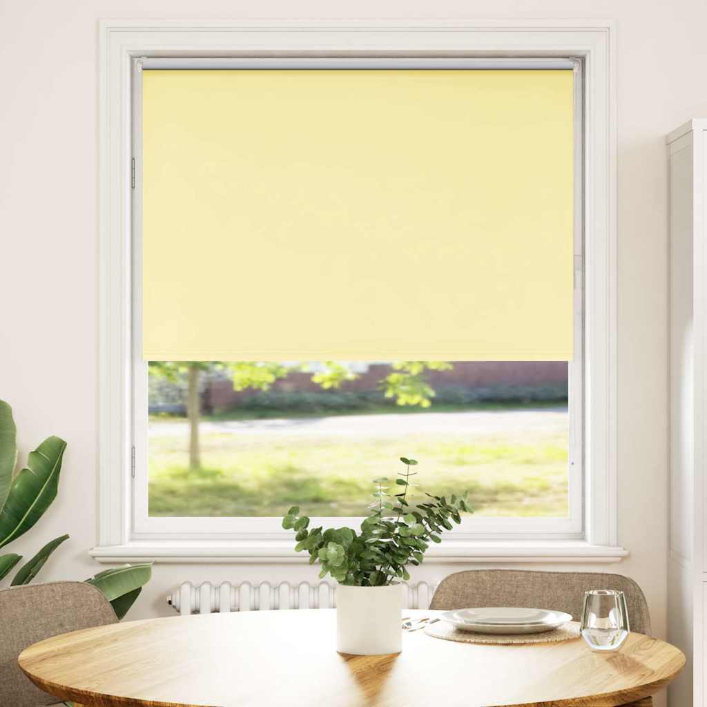 vidaXL Rolgordijn verduisterend 100x130cm stofbreedte 95,7cm geel afbeelding