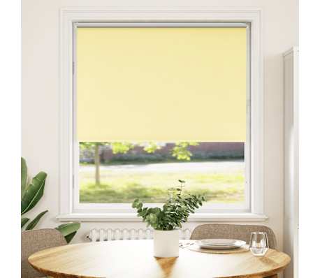 vidaXL Rolgordijn verduisterend 105x130 cm stofbreedte 100,7 cm geel