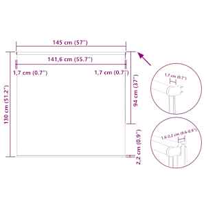 Roleta zatemňovací žlutá šířka látky 141,6 cm polyester - obrázek 18