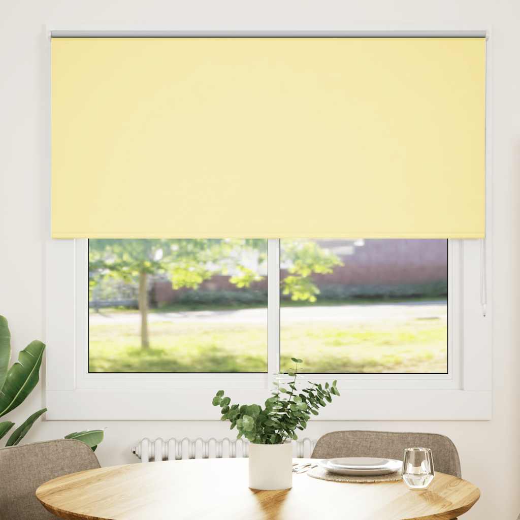 vidaXL Rolgordijn verduisterend 160x130 cm stofbreedte 156,6 cm geel afbeelding