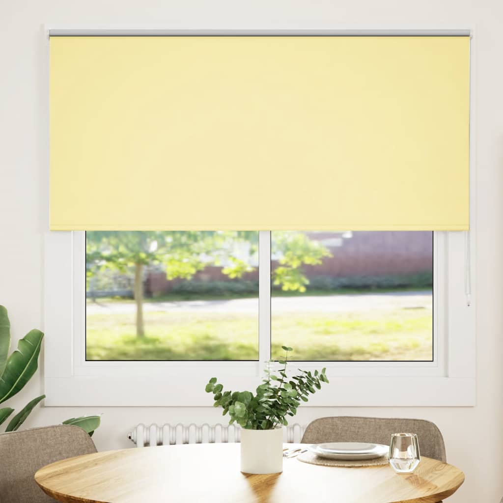 vidaXL Rolgordijn 165x130 cm verduisterend 161,6 cm polyester geel afbeelding