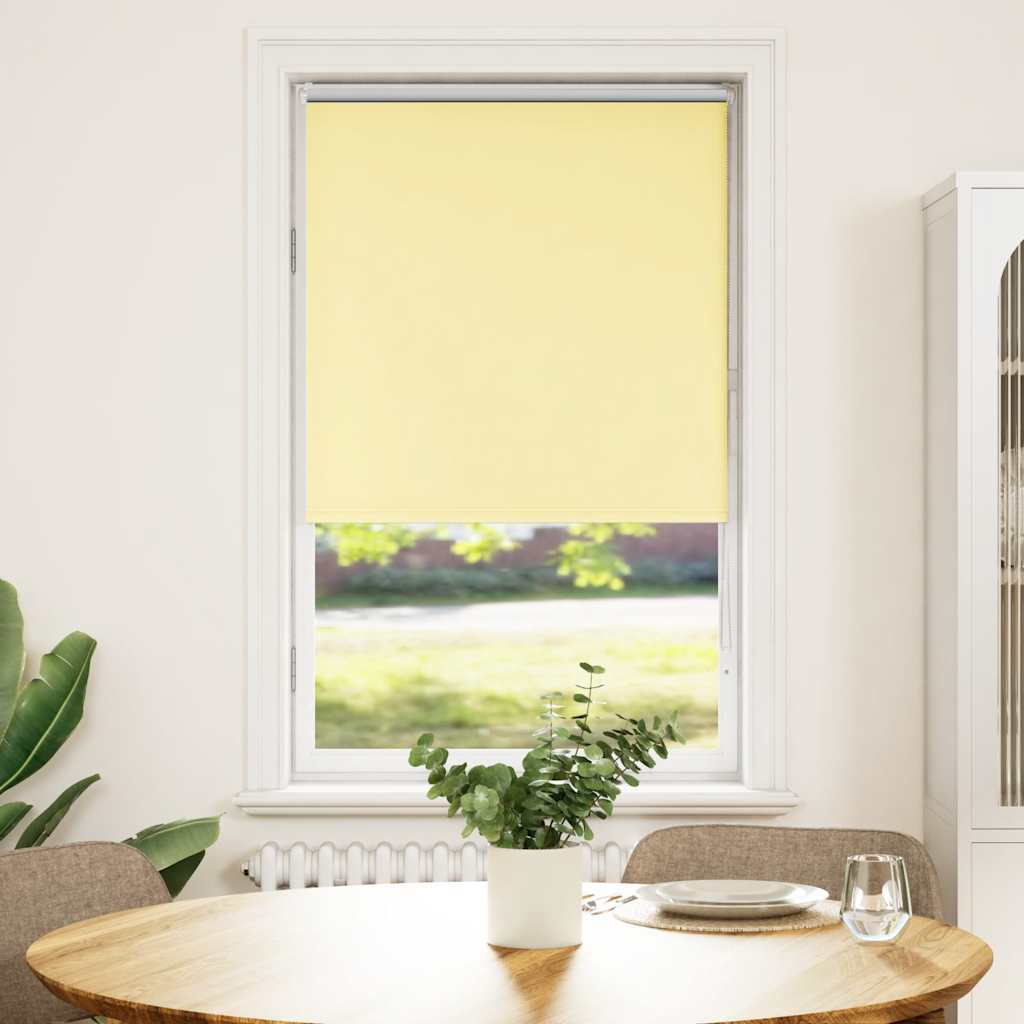 vidaXL Rolgordijn verduisterend 80x150 cm stofbreedte 75,7cm geel afbeelding