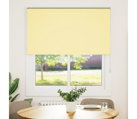 vidaXL Store enrouleur occultant jaune largeur du tissu 126,6 cm