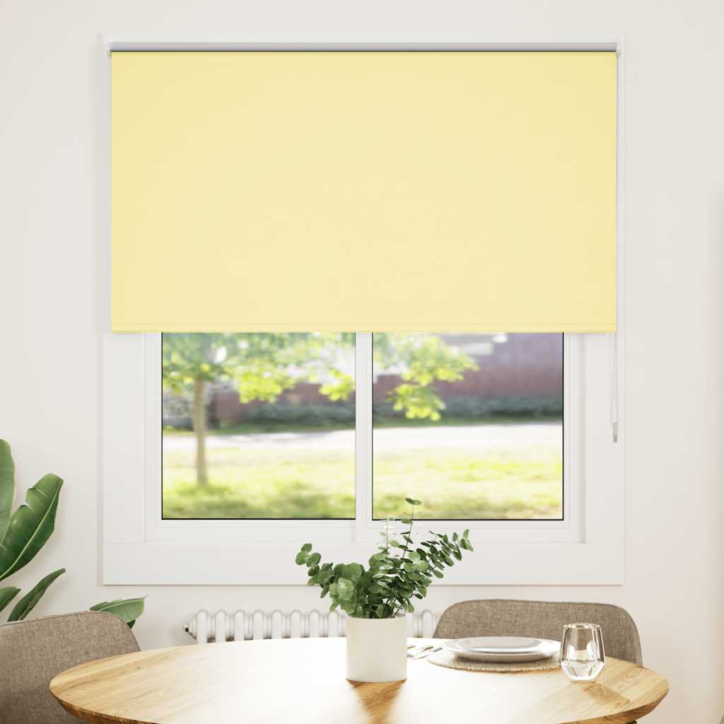 vidaXL Roleta Zatemnenie žltá 140x150 cm Šírka látky 136,6cm Polyester