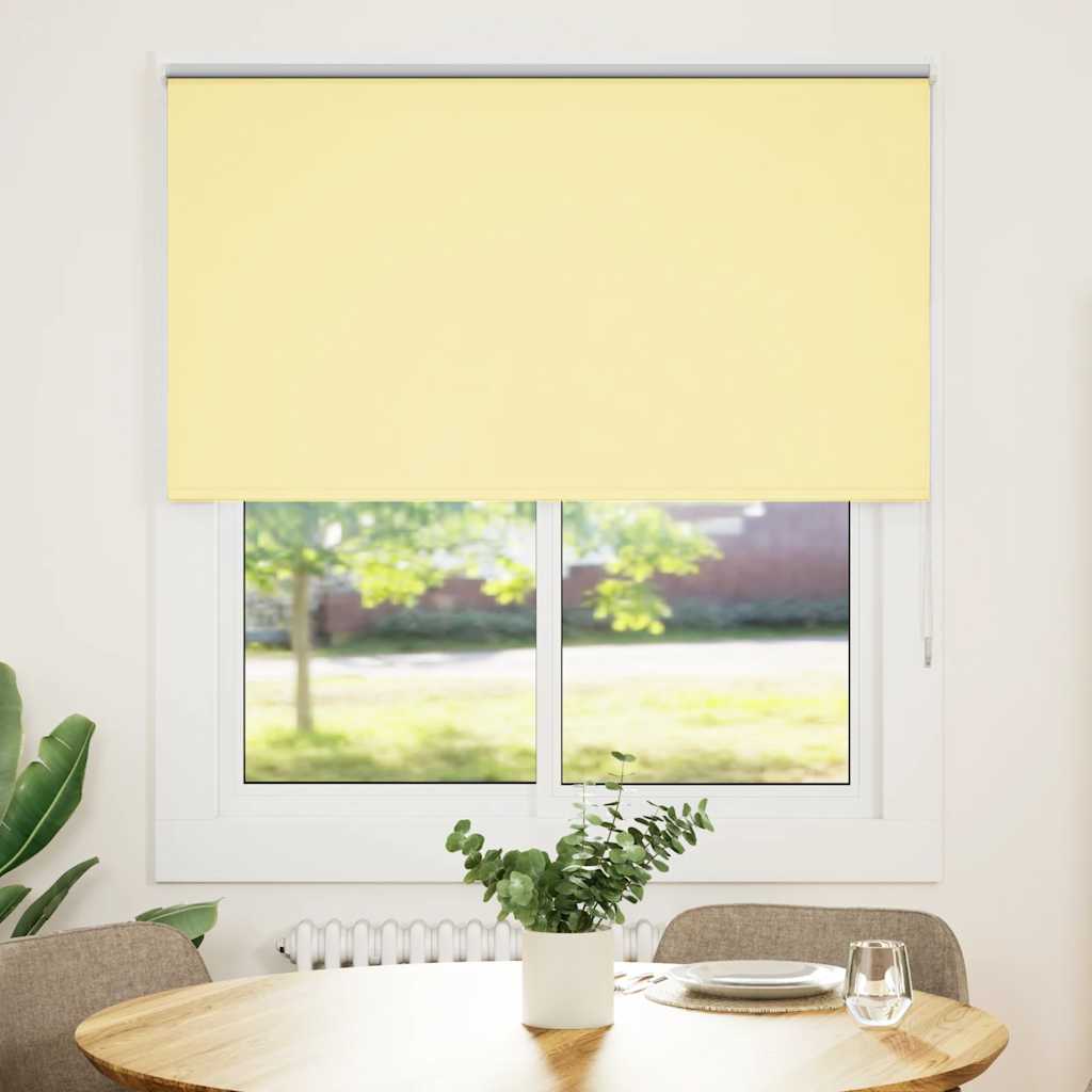 vidaXL Rolgordijn verduisterend 135x175 cm stofbreedte 131,6 cm geel afbeelding