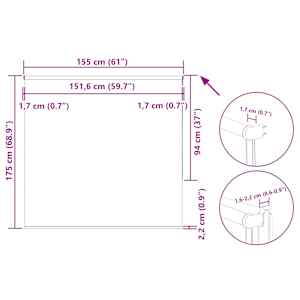 Roleta zatemňovací žlutá šířka látky 151,6 cm polyester - obrázek 18