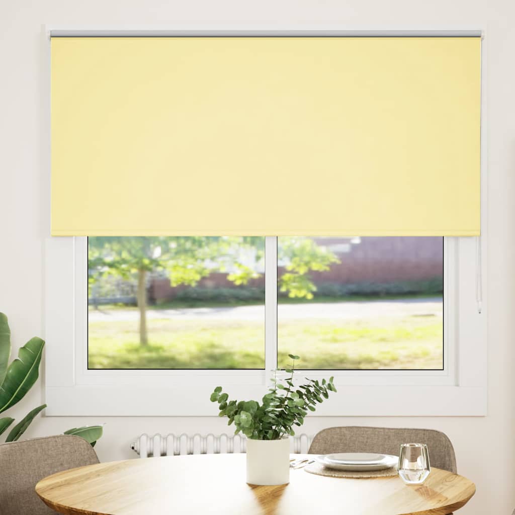 vidaXL Rolgordijn verduisterend 160x175 cm stofbreedte 156,6 cm geel afbeelding