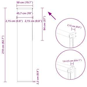 Roleta zatemňovací žlutá 50x210cm šířka látky 45,7 cm polyester - obrázek 18