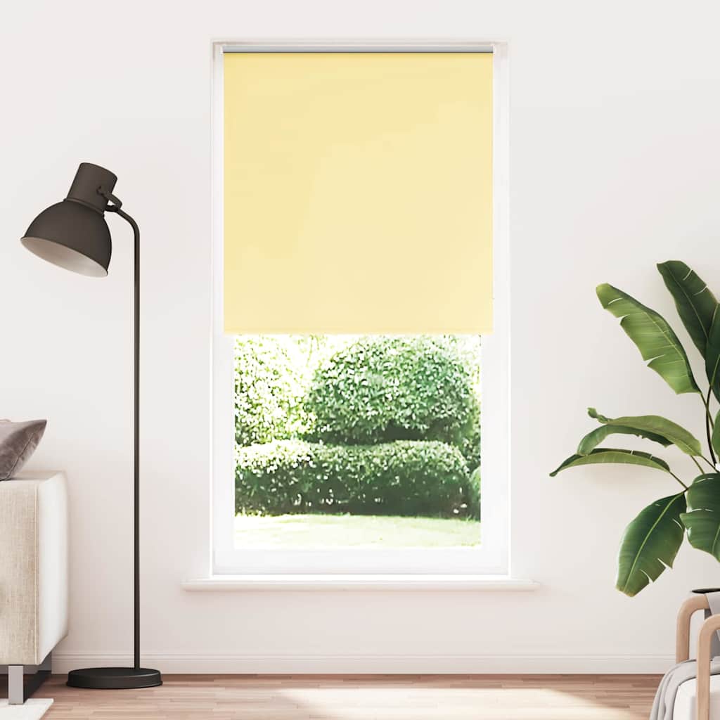 vidaXL Rolgordijn verduisterend 90x210 cm stofbreedte 85,7 cm geel afbeelding