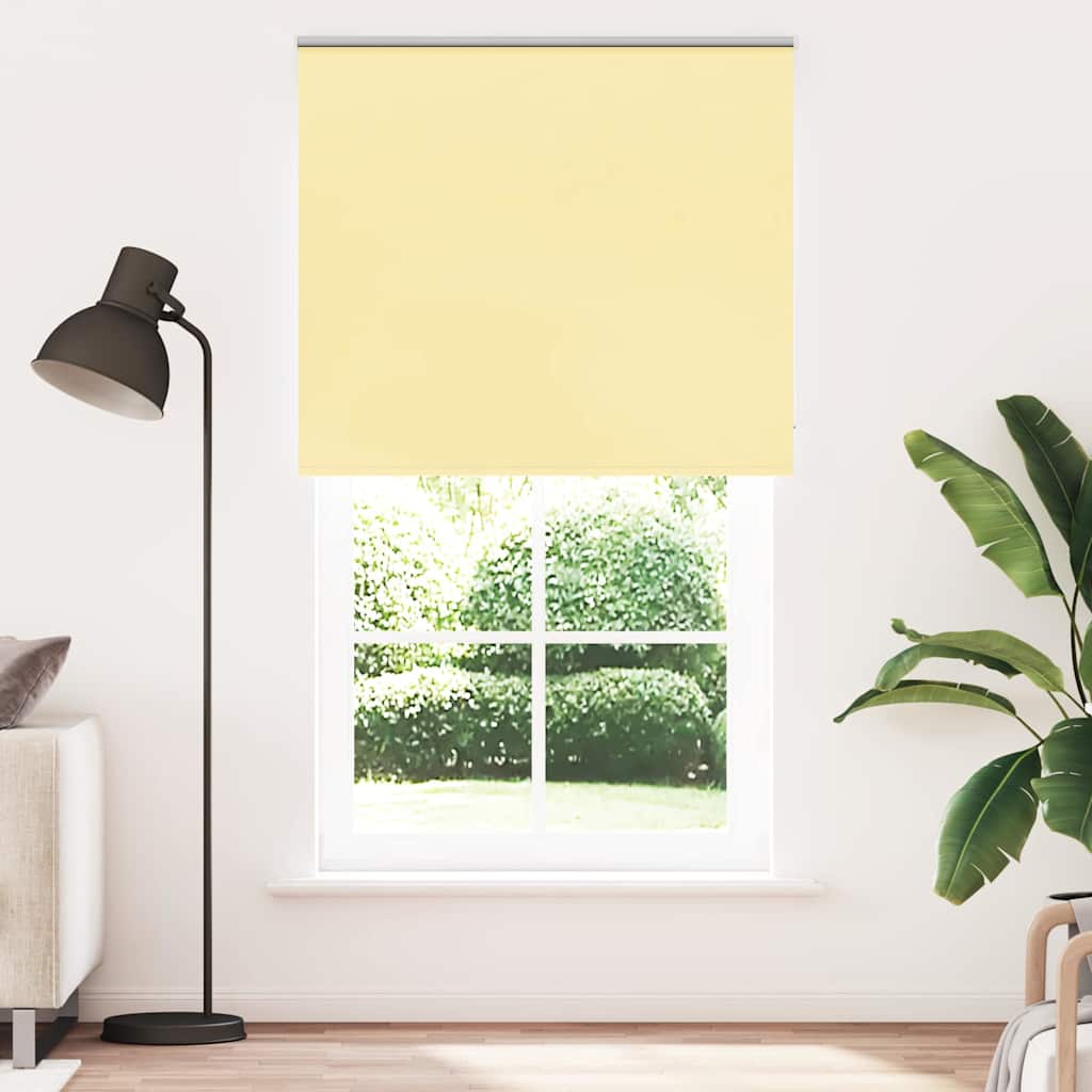 vidaXL Rolgordijn verduisterend 135x230 cm stofbreedte 131,6 cm geel afbeelding