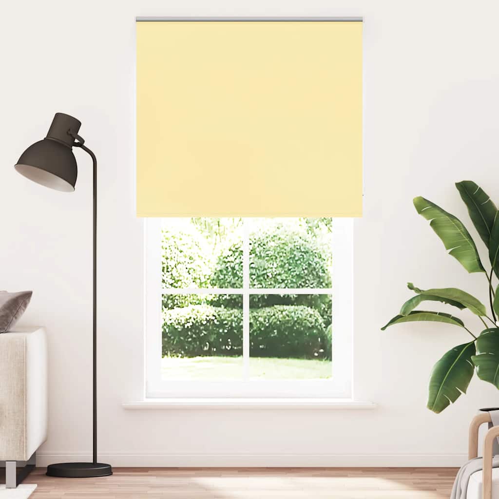 vidaXL Rolgordijn verduisterend 140x230 cm stofbreedte 136,6 cm geel afbeelding