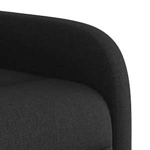 Polohovací křeslo černé textil - obrázek 8