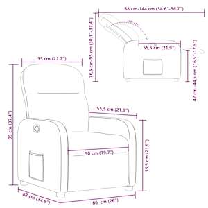 Polohovací křeslo černé textil - obrázek 11