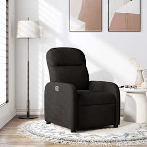 Polohovací křeslo černé textil - obrázek 1