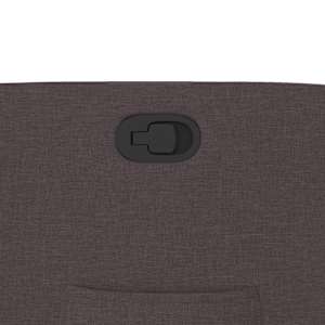 Polohovací křeslo tmavě hnědé textil - obrázek 9