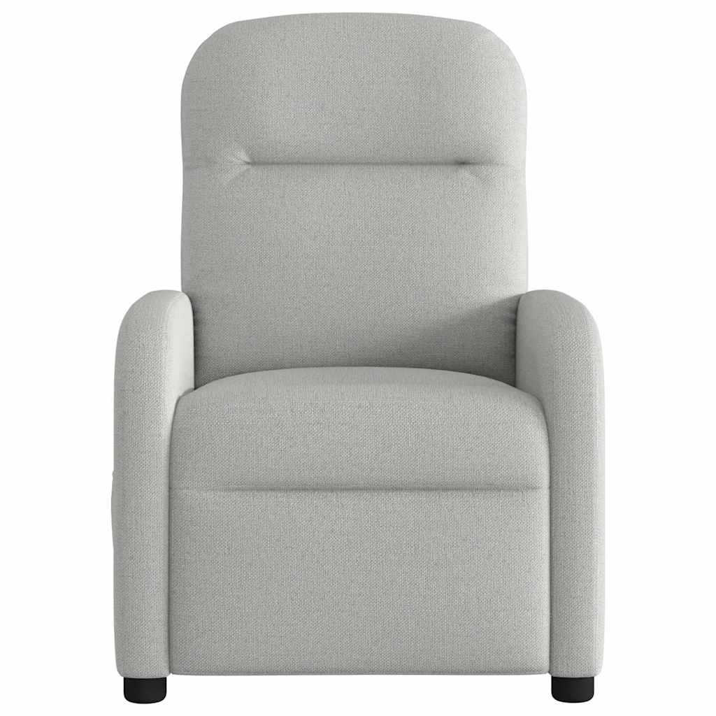 vidaXL Fauteuil verstelbaar stof wolk grijs afbeelding