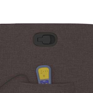 Masážní polohovací křeslo tmavě hnědé textil - obrázek 10