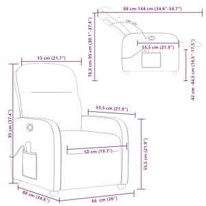 Masážní polohovací křeslo taupe textil - obrázek 13