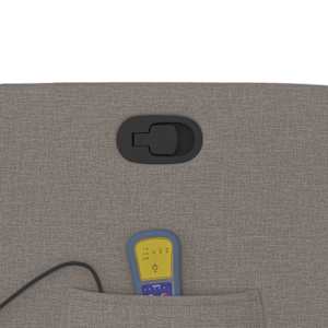 Masážní polohovací křeslo taupe textil - obrázek 10