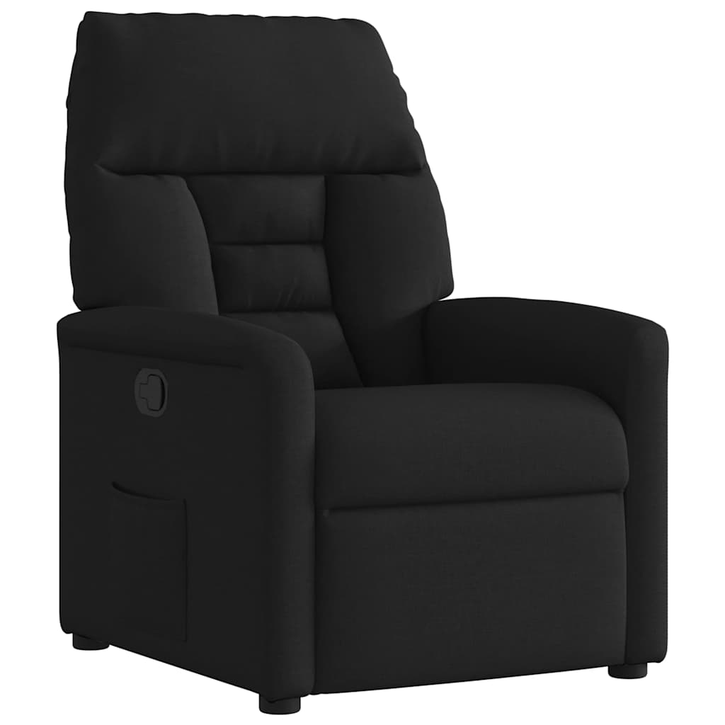 vidaXL Polohovací křeslo černé textil