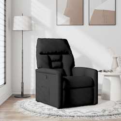 vidaXL Fauteuil inclinable Noir Tissu