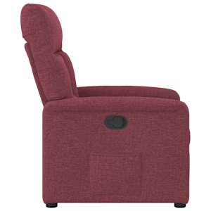 Polohovací křeslo vínové textil - obrázek 4