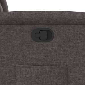Polohovací křeslo tmavě hnědé textil - obrázek 9