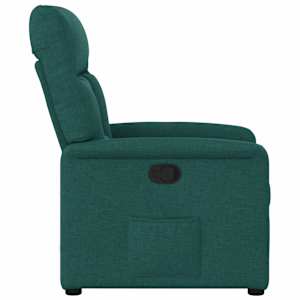 Polohovací křeslo tmavě zelené textil - obrázek 5