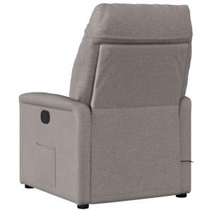 Masážní polohovací křeslo taupe textil - obrázek 5