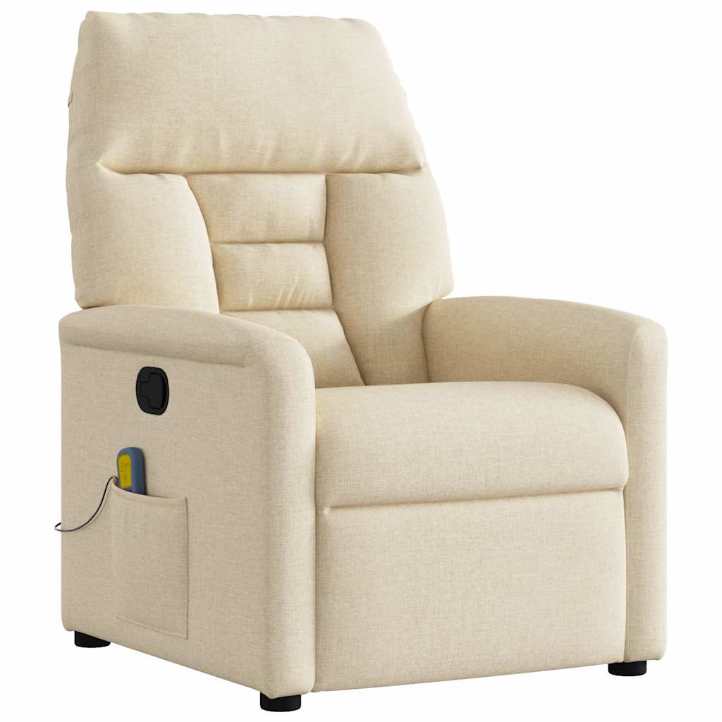vidaXL Massagesessel Creme Stoff