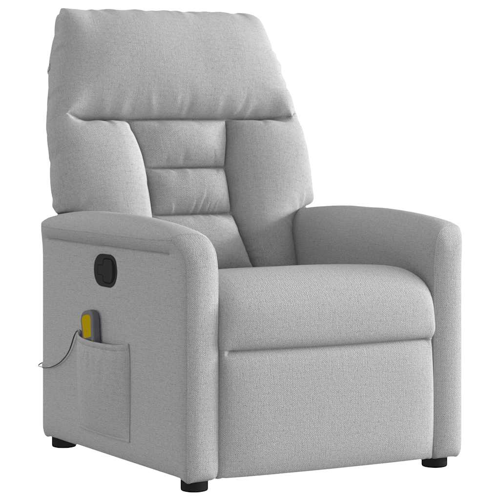 vidaXL Massagesessel Wolkengrau Stoff