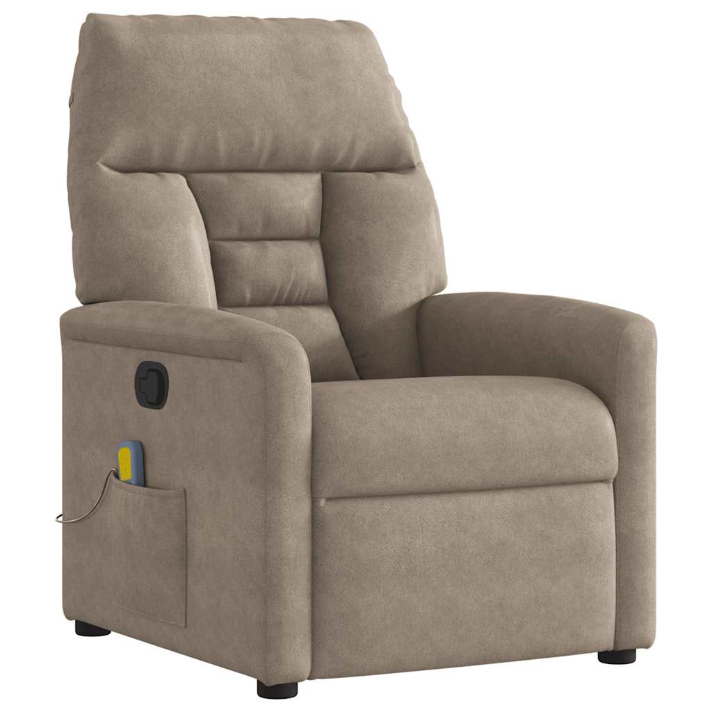vidaXL Massagesessel Taupe Mikrofasergewebe