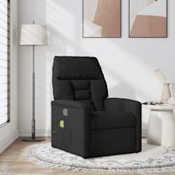 vidaXL Massagesessel Schwarz Mikrofasergewebe
