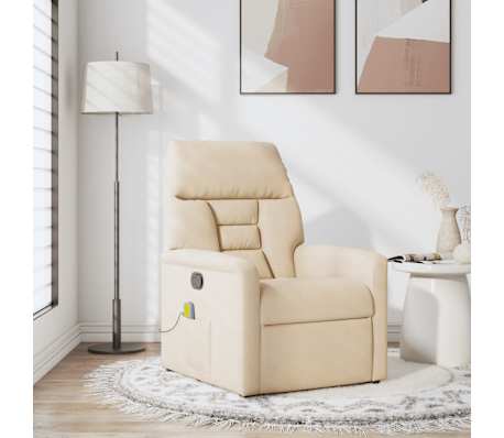 vidaXL massaažitool, beež, mikrofiiber kangas