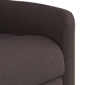 Polohovací křeslo tmavě hnědé textil - obrázek 8