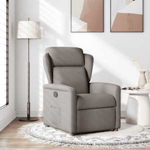 Polohovací křeslo taupe textil - obrázek 2