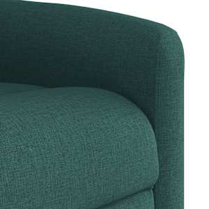 Masážní polohovací křeslo tmavě zelené textil - obrázek 9