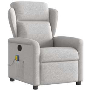 vidaXL Massage Recliner Tool Cloud Grey Fabric
