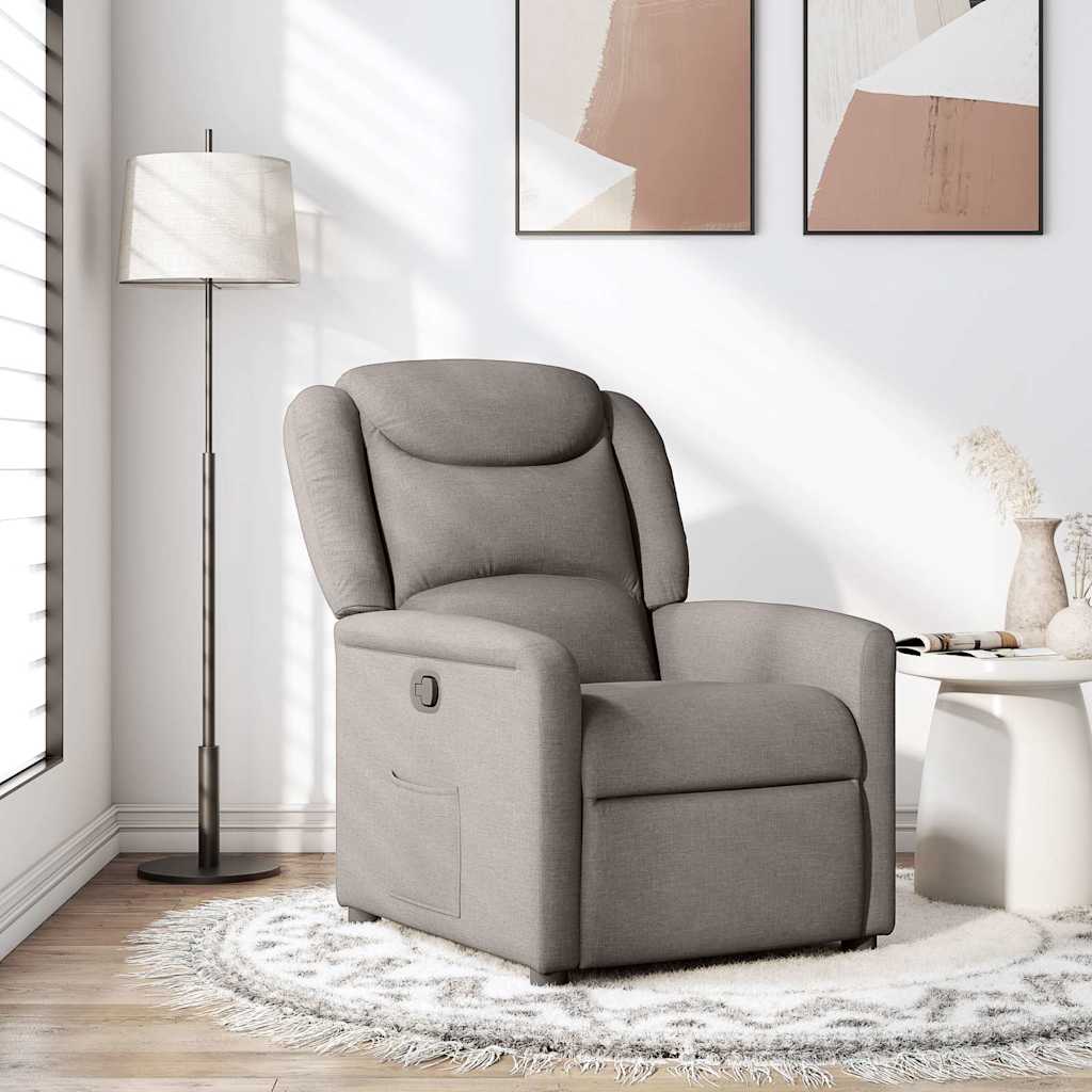 vidaXL Relaxsessel Taupe Stoff