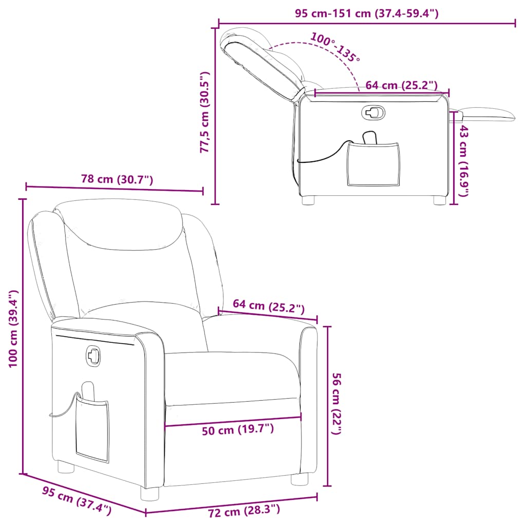 Masažni naslanjač temno zeleno blago - slika 13