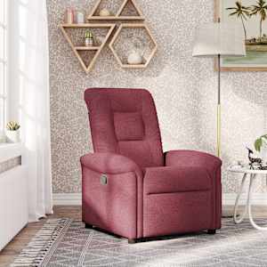 Polohovací křeslo vínové textil - obrázek 1