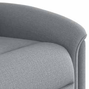 Masážní polohovací křeslo světle šedé textil - obrázek 9